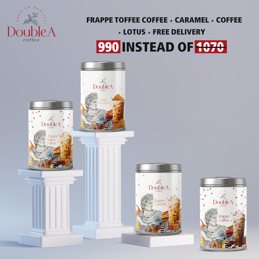 Frappe ToffeeCoffee + Caramel+Coffee+Lotus + Free Delivery.